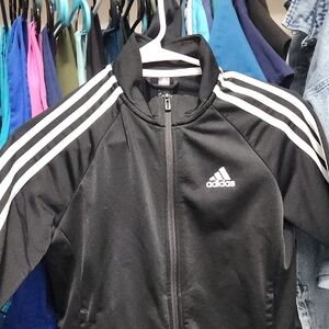 Adidas Women's Black and White Varsity Jacket